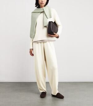 Arch4 Hayden Cashmere Jogger Pants in Ivory XS